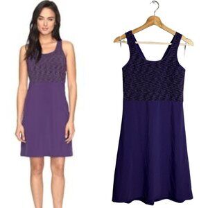 SmartWool Willow Lake Mini Dress Womens Small Purple Criss Cross Sleeveless NWOT